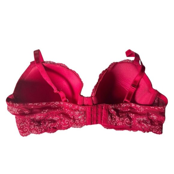 VICTORIA'S SECRET Dream Angels Lined Demi Lace Bra Red Size 40D - Picture 2 of 8